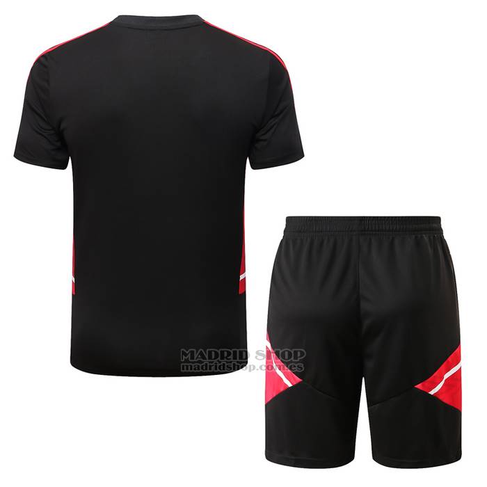 Chandal del Manchester United Manga Corta 2022-2023 Negro - Pantalon Corto